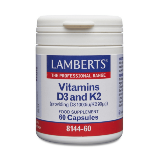 Lamberts Vitamins D3 (1000 iu) & K2 (90mcg) N60