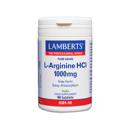 Lamberts L-Arginine HCl 1000mg 90 tablets