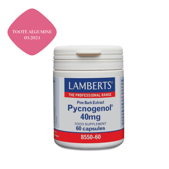 Lamberts Pycnogenol 40mg 60tk (03.2024)