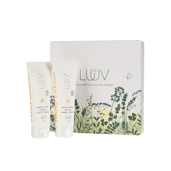 Luuv Caring Honey Hand Cream And Foot Cream Gift Set
