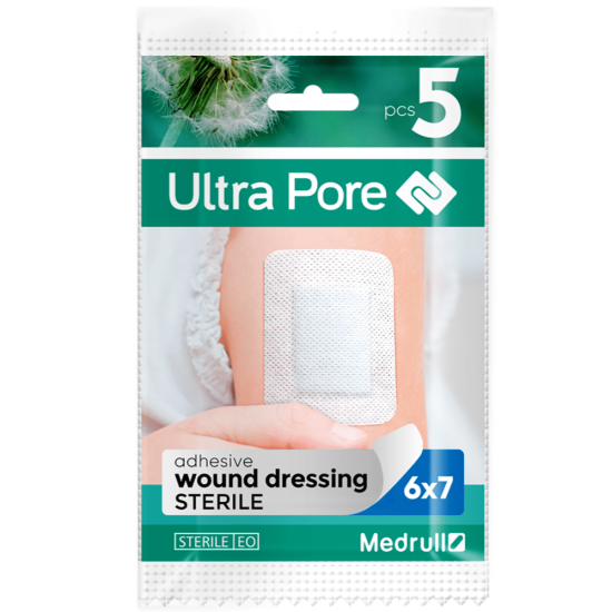 Medrull Adhesive Wound Patch Ultra Pore 6x7 cm, steriilne Nr5