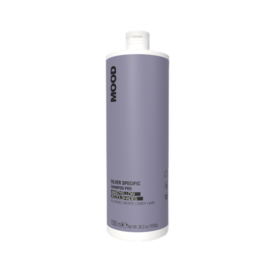 MOOD Silver Specific Pro Shampoo hõbešampoon professionaalseks kasutamiseks 1000ml
