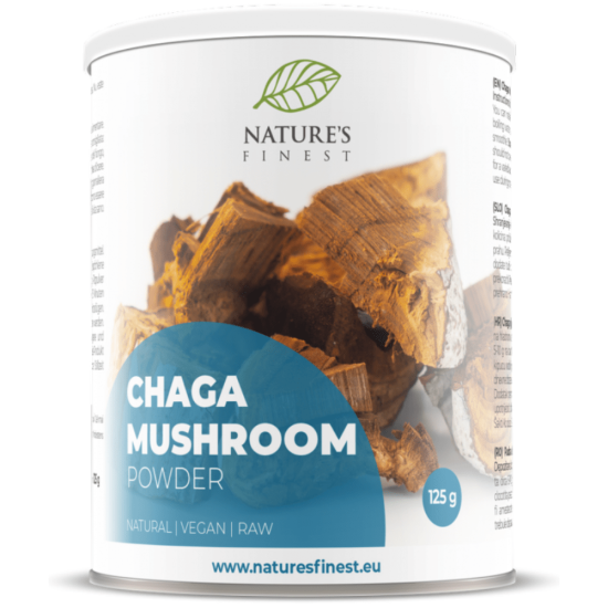 Nature´s Finest By Nutrisslim Chaga Mushroom Powder musta pässiku pulber 125g