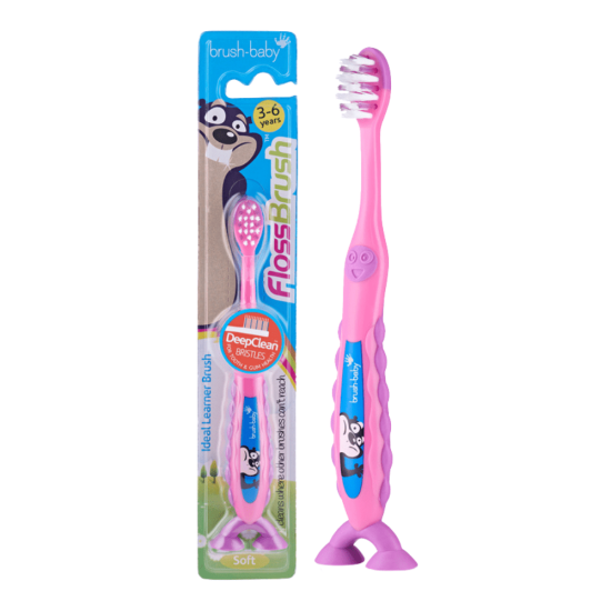 Brush Baby Flossbrush (3-6) Years - Pink