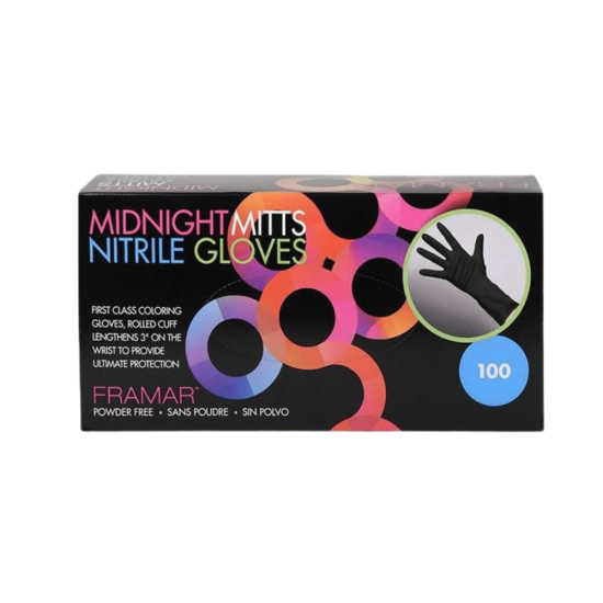Framar Midnight Mitts Nitrile Gloves nitriilkindad S, M, L suuruses