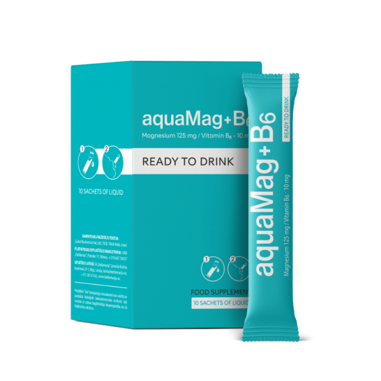 Biofarmacija aquaMag+ B6 suukaudne lahus 10 pakki