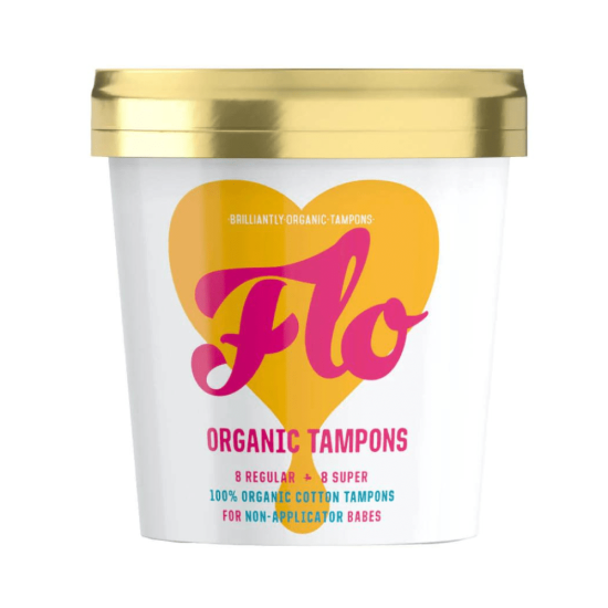 FLO Non-Applicator Tampon Pack orgaanilisest puuvillast tampoonid 16tk