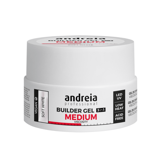 Andreia Builder Gel Medium Viscosity Soft White 22g