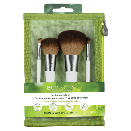 Ecotools On-The-Go Style Makeup Brush Kit 4- osaline reisikomplekt
