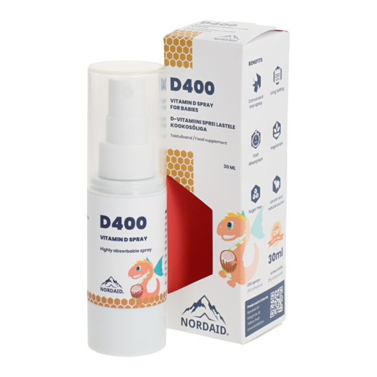NordAid D Vitamin Spray Coconut Oil For Babies 10mcg 30ml