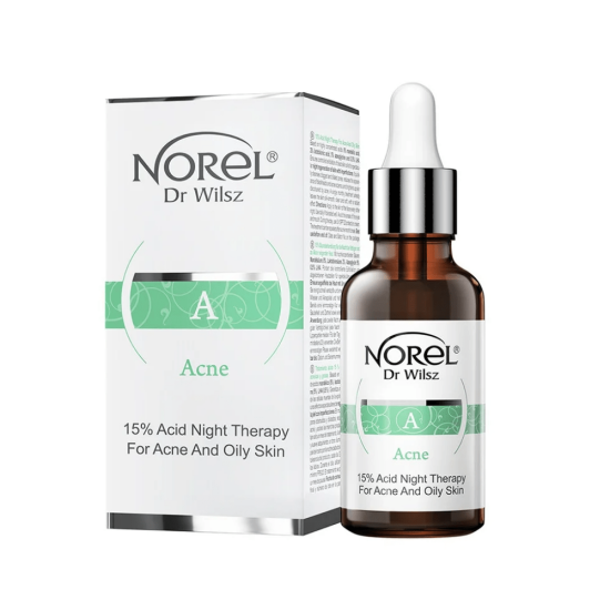 Norel Dr Wilsz Acne 15% Acid Night Therapy seerum aknelisele ja rasusele nahale 30ml