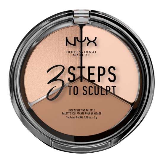 NYX Professional Makeup 3 Steps to Sculpt näokontuurimise palett Fair 15g