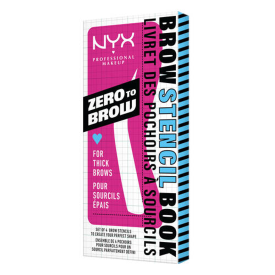 NYX Professional Makeup Zero To Brow Stencil Thick 4pcs