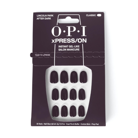 OPI xPRESS/ON Press On Nails Lincoln Park After Dark