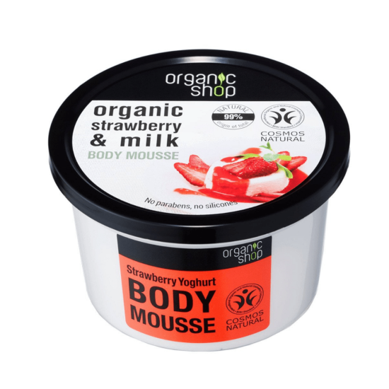 Organic Shop Body Mousse Strawberry & Milk 250ml
