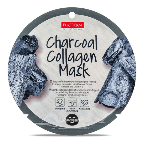 Purederm Charcoal Collagen Mask kangasmask 20g