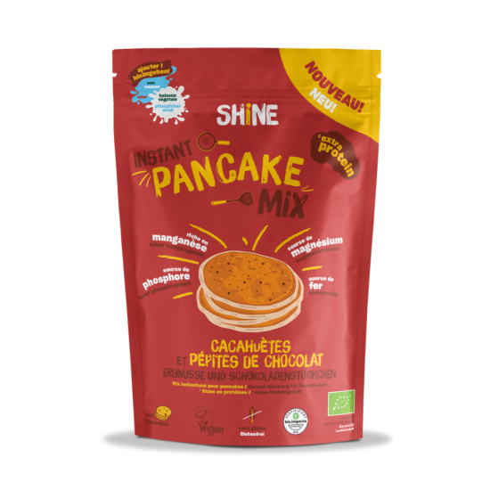 Shine Pancake Mix Peanut & Chocolate Chips pannkoogisegu 400g