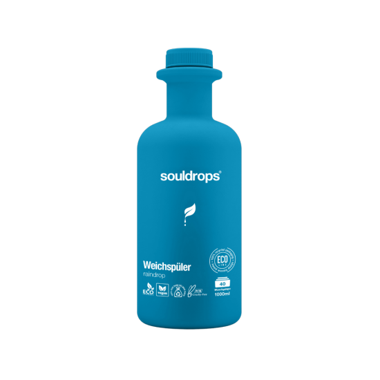 Souldrops biodegradable fabric softener Raindrop 1000ml with a fresh smell