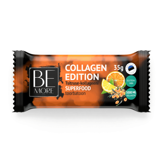 Be More Collagen Edition tsitruse-kollageeni superfood toorbatoon 35g