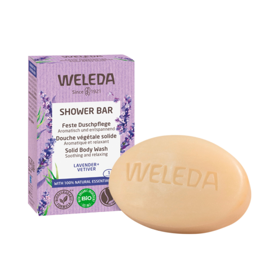 Weleda Lavender + Vetiver Solid Body Wash Shower Bar 75g