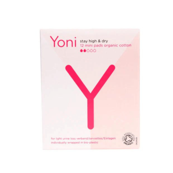 Yoni Organic Incontinence Mini Pads Individually Wrapped 12pcs