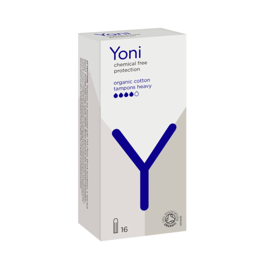 Yoni Organic Non Applicator Tampons Heavy 16pcs