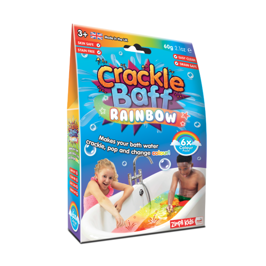 Zimpli Kids Crackle Baff Rainbow 6 Pack 60g